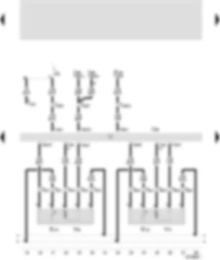 Wiring Diagram  SEAT TOLEDO 1999 - Climatronic control unit - central flap control motor - footwell and defroster flap control motor