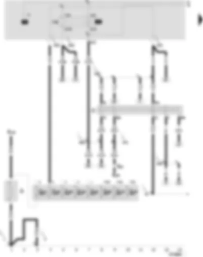Wiring Diagram  SEAT TOLEDO 2000 - Battery - ignition/starter switch - X-contact relief relay