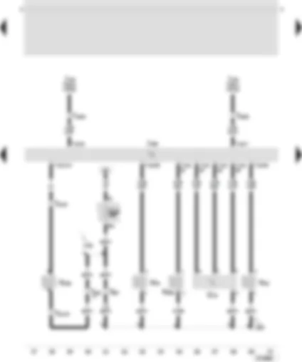 Wiring Diagram  SEAT TOLEDO 2000 - Control unit for Diesel direct injection system - air mass meter - EGR valve - solenoid valve for charge pressure control