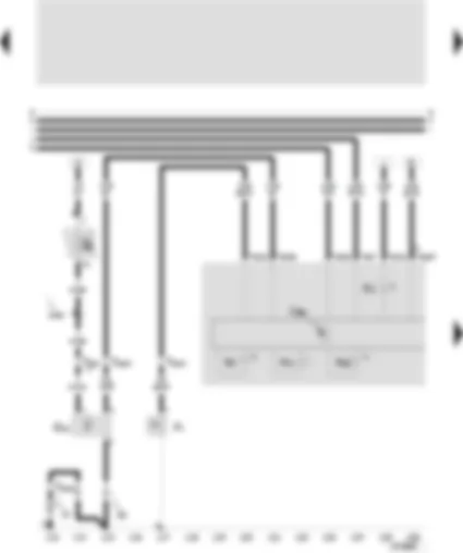 Wiring Diagram  SEAT TOLEDO 2000 - Control unit with display unit in dash panel insert - oil pressure switch - speedometer sender - oil pressure warning buzzer - alternator warning lamp