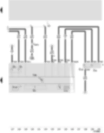 Wiring Diagram  SEAT TOLEDO 2000 - Control unit with display unit in dash panel insert - multi-function indicator - call-up button for multifunction indicator - gemory switch for multifunction indicator