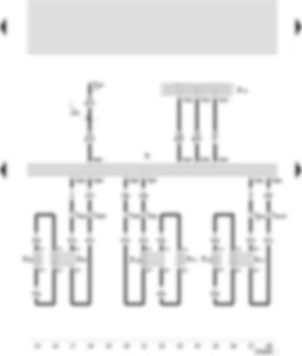 Wiring Diagram  SEAT TOLEDO 2000 - Radio - headphone connection - treble loudspeaker - rear left - bass loudspeaker - rear left - treble loudspeaker - rear right - bass loudspeaker - rear right