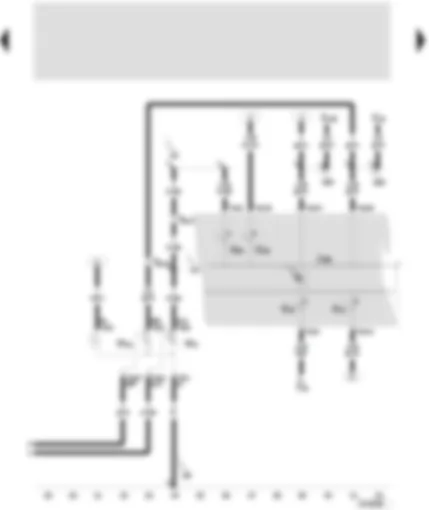 Wiring Diagram  SEAT TOLEDO 2000 - Control unit with warning lights in dash panel insert - rear fog light warning lamp - trailer operation warning lamp - left turn signal warning lamp