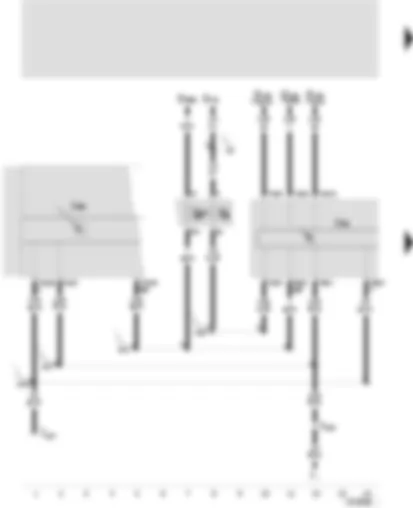 Wiring Diagram  SEAT TOLEDO 2000 - Control unit with display unit for radio and navigation - control unit with display unit in dash panel insert