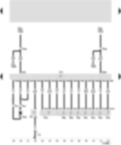 Wiring Diagram  SEAT TOLEDO 2000 - Control unit for automatic gearbox - kick-down switch - gearbox speed sender - gearbox oil temperature sender - solenoid valve 1