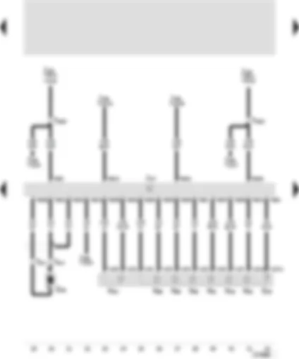 Wiring Diagram  SEAT TOLEDO 2002 - Control unit for automatic gearbox - gearbox speed sender - gearbox oil temperature sender - solenoid valve 1 - solenoid valve 2