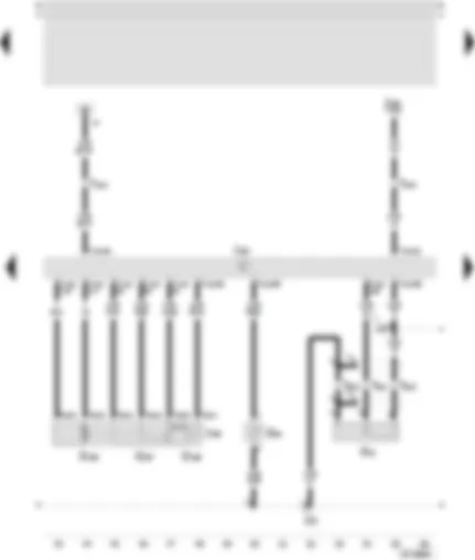 Wiring Diagram  SEAT TOLEDO 2000 - Control unit for motronic - throttle valve control unit - intake air temperature sender - knock sensor I - throttle valve drive (electric throttle operation)