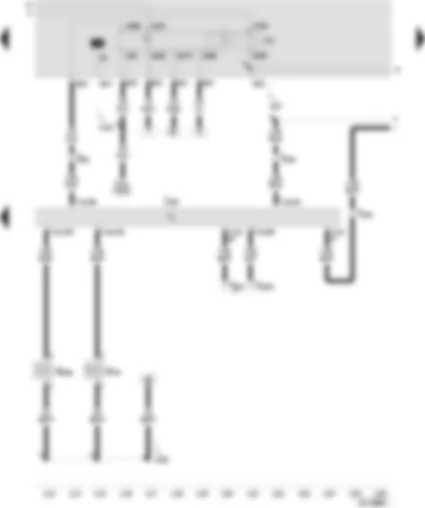 Wiring Diagram  SEAT TOLEDO 2000 - Control unit for motronic - solenoid valve for charge pressure control - turbocharger divert air valve - fuel pump relay