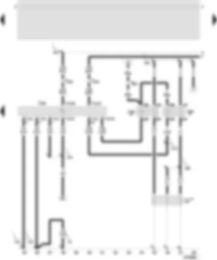 Wiring Diagram  SEAT TOLEDO 2000 - Control unit for Diesel direct injection system - low heat output relay - high heat output relay - heating elements (coolant)