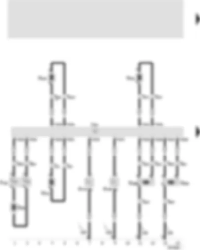 Wiring Diagram  SEAT TOLEDO 2001 - Control unit for Airbag - coil spring for airbag/return spring with slip ring - side airbag crash sensor - driver