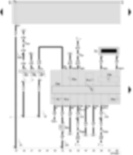 Wiring Diagram  SEAT TOLEDO 2000 - Control unit with display in dash panel insert - control unit for immobiliser - immobiliser reading coil - belt switch - driver