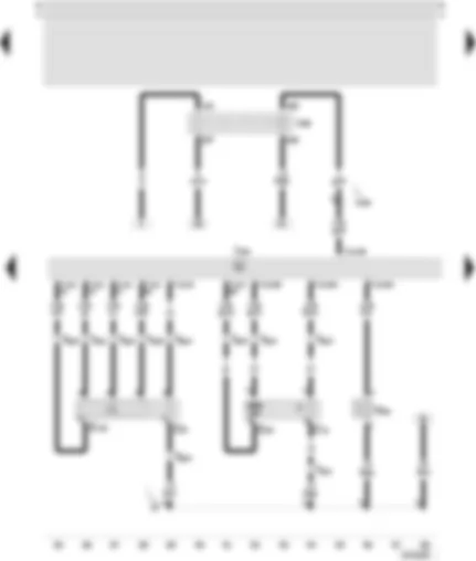 Wiring Diagram  SEAT TOLEDO 2001 - Motronic control unit - lambda probe - lambda probe after catalyst - activated charcoal filter system solenoid valve 1 - lambda probe heater