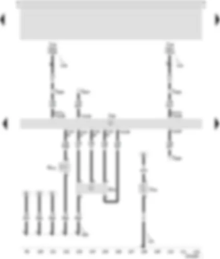 Wiring Diagram  SEAT TOLEDO 2001 - Motronic control unit - air mass meter - secondary air pump motor - secondary air injection valve