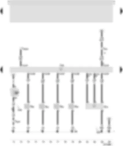 Wiring Diagram  SEAT TOLEDO 2000 - Motronic control unit - air flow meter - injector cylinder 1 - injector cylinder 2 - injector cylinder 3 - injector cylinder 4