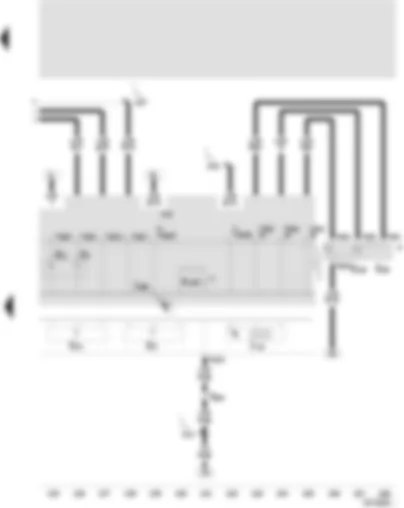 Wiring Diagram  SEAT TOLEDO 2000 - Control unit with display in dash panel insert - multi-function display - multi-function display call-up button - multi-function display memory switch