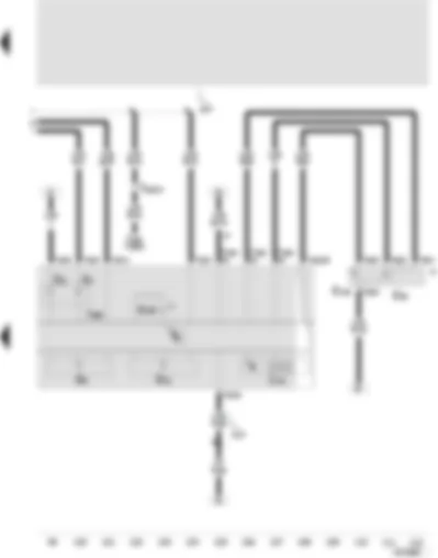 Wiring Diagram  SEAT TOLEDO 2000 - Control unit with display in dash panel insert - multi-function display - multi-function display call-up button - multi-function display - memory switch