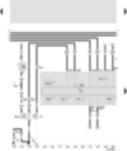 Wiring Diagram  SEAT TOLEDO 2001 - Control unit with display in dash panel insert - oil pressure switch - speedometer sender - buzzer/gong - alternator warning lamp