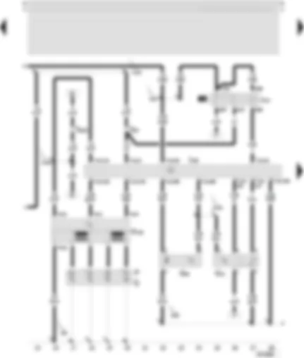 Wiring Diagram  SEAT TOLEDO 2001 - Motronic control unit - charge pressure sender - Hall sender - terminal 30 voltage supply relay - ignition transformer - spark plug connector - spark plugs