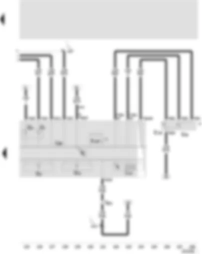 Wiring Diagram  SEAT TOLEDO 2001 - Control unit with display in dash panel insert - multi-function display - multi-function display call-up button - multi-function display - memory switch
