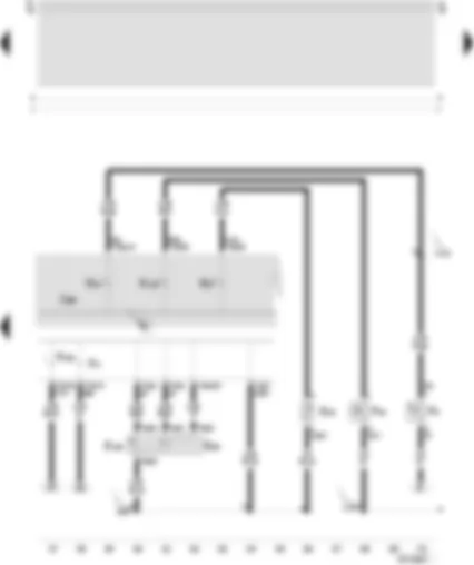 Wiring Diagram  SEAT TOLEDO 2001 - Control unit with display in dash panel insert - multifunction display call-up button - multifunction display memory switch - handbrake warning lamp