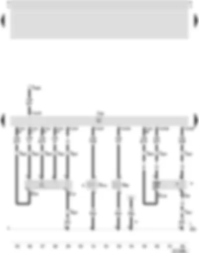 Wiring Diagram  SEAT TOLEDO 2001 - Motronic control unit - lambda probe - lambda probe after catalytic converter - activated charcoal filter system solenoid valve 1 - secondary air inlet valve