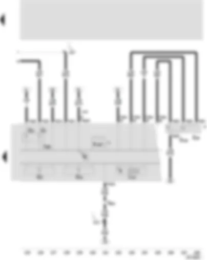 Wiring Diagram  SEAT TOLEDO 2001 - Control unit with display in dash panel insert - multifunction display - multifunction display call-up button - multifunction display memory switch
