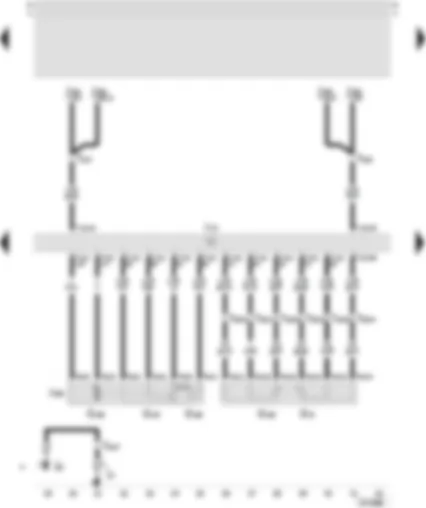 Wiring Diagram  SEAT TOLEDO 2001 - Motronic control unit - throttle valve module - accelerator position sender - accelerator position sender 2 - throttle valve drive (electric power control)