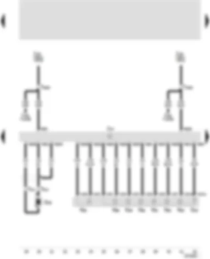 Wiring Diagram  SEAT TOLEDO 2002 - Automatic gearbox control unit - gearbox speed sender - gearbox oil temperature sender - electro-valve 1 - electro-valve 2