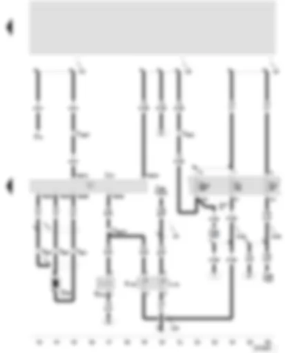 Wiring Diagram  SEAT TOLEDO 2001 - Automatic gearbox control unit - road speed sender - selector lever position P/N warning lamp - selector lever display illumination