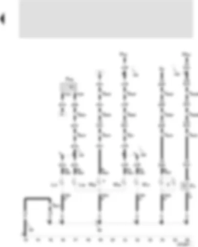 Wiring Diagram  SEAT TOLEDO 2001 - Luggage compartment light switch - rear fog light cut-out contact switch - fog light bulb rear left - fog light bulb rear right