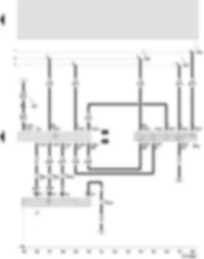 Wiring Diagram  SEAT TOLEDO 2001 - Automatic intermittent wash/wipe relay - intermittent wiper switch - windscreen wiper motor
