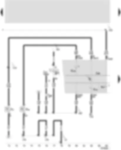 Wiring Diagram  SEAT TOLEDO 2002 - Control unit with warning lamps on the instrument panel - handbrake control switch - brake fluid level switch - trailer operation warning lamp