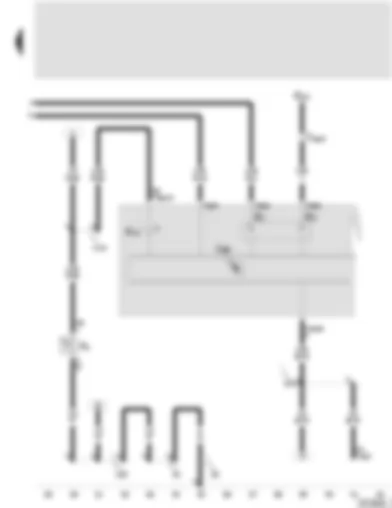 Wiring Diagram  SEAT TOLEDO 2001 - Control unit with display in dash panel insert - handbrake warning switch - fuel gauge - coolant temperature display sender