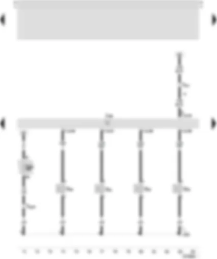 Wiring Diagram  SEAT TOLEDO 2001 - 4LV control unit (injection system) - injector cylinder 1 - injector cylinder 2 - injector cylinder 3