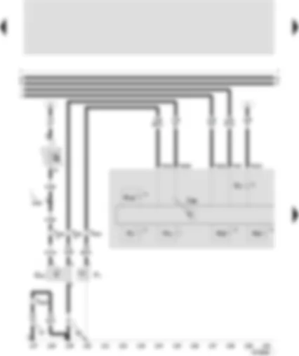 Wiring Diagram  SEAT TOLEDO 2001 - Control unit with display in dash panel insert - oil pressure switch - speedometer sender - oil pressure warning buzzer - alternator warning lamp