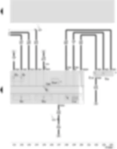 Wiring Diagram  SEAT TOLEDO 2001 - Control unit with display in dash panel insert - multi-function display - multi-function display call-up button - multi-function display memory switch