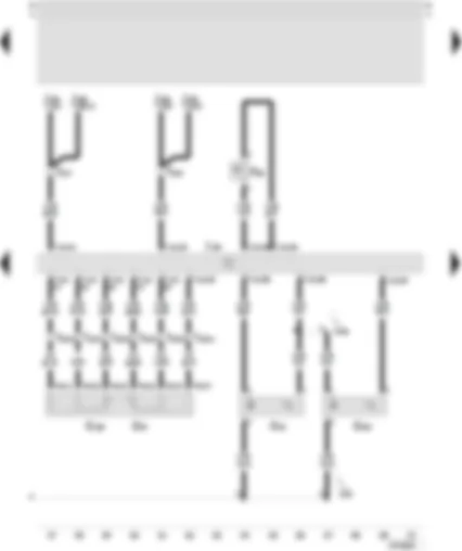 Wiring Diagram  SEAT TOLEDO 2001 - Motronic control unit - power steering pressure switch - accelerator position sender - accelerator pedal position sender -2- - hall sender - hall sender 2