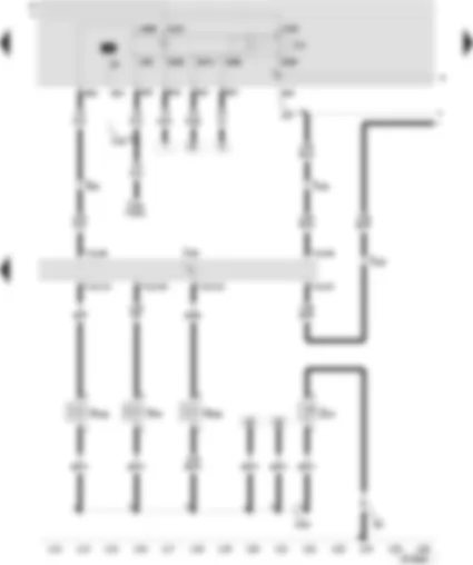 Wiring Diagram  SEAT TOLEDO 2001 - Motronic control unit - charge pressure control solenoid valve - camshaft control valve -1- - intake manifold change-over valve - engine temperature sender