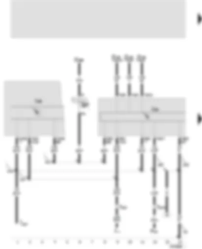 Wiring Diagram  SEAT TOLEDO 2000 - Control unit with display for radio and navigation - control unit with display in dash panel insert