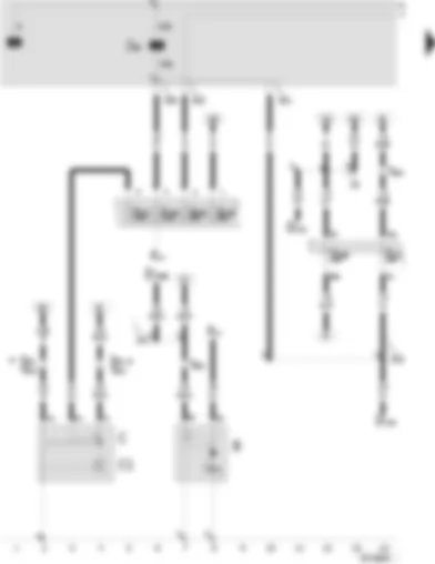 Wiring Diagram  SEAT TOLEDO 2001 - Battery - starter - alternator - voltage regulator - ignition/starter switch - X-contact relief relay