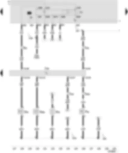 Wiring Diagram  SEAT TOLEDO 2001 - Motronic control unit - electric fuel pump relay - charge pressure control solenoid valve - heater element for crankcase breather