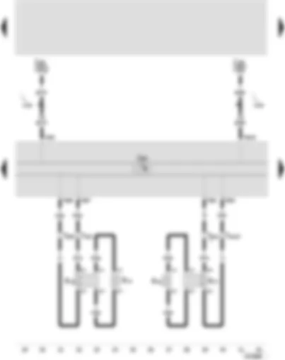 Wiring Diagram  SEAT TOLEDO 2005 - Control unit with display for radio and navigation - treble loudspeaker - rear left - bass loudspeaker - rear left - treble loudspeaker - front right - treble loudspeaker - front right