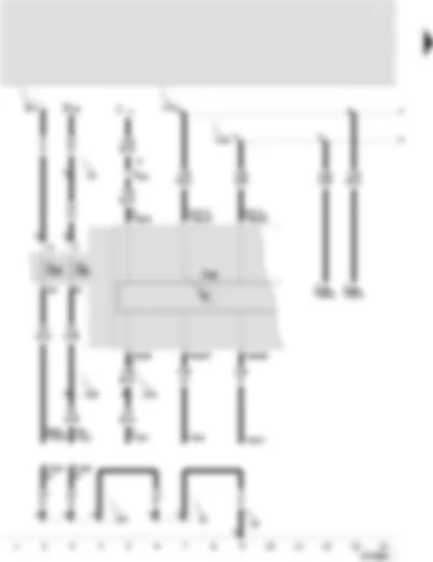 Wiring Diagram  SEAT TOLEDO 2001 - Control unit with display in dash panel insert - airbag control unit