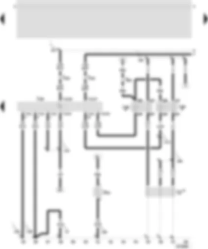 Wiring Diagram  SEAT TOLEDO 2002 - Diesel direct injection control unit - low heat output relay - high heat output relay - coolant heater element