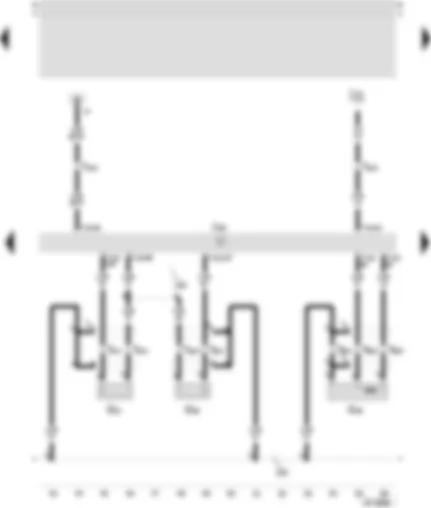 Wiring Diagram  SEAT TOLEDO 2001 - Motronic control unit - engine speed sender - knock sensor 1 - knock sensor 2