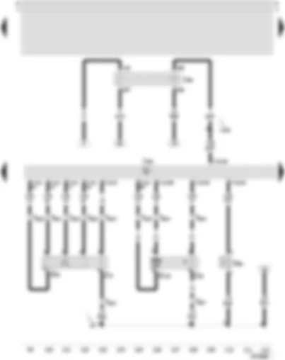 Wiring Diagram  SEAT TOLEDO 2004 - Motronic control unit - lambda probe - lambda probe after catalytic converter - activated charcoal filter system solenoid valve 1 - lambda probe heater