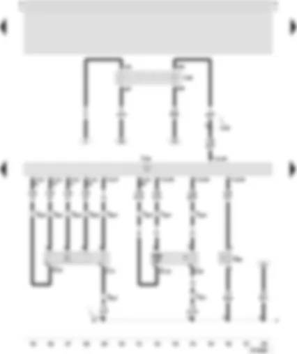 Wiring Diagram  SEAT TOLEDO 2001 - Motronic control unit - lambda probe - lambda probe after catalytic converter - secondary air pump relay - activated charcoal filter system solenoid valve 1