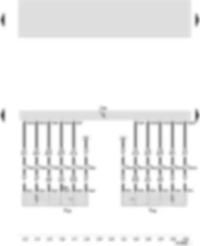Wiring Diagram  SEAT TOLEDO 2002 - Convenience system central control unit - central locking lock assembly - rear left - central locking lock assembly - rear right