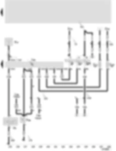 Wiring Diagram  SEAT TOLEDO 2002 - Convenience system central control unit - bonnet contact switch - anti-theft alarm system horn