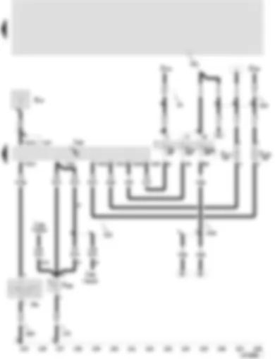 Wiring Diagram  SEAT TOLEDO 2000 - Central control unit for comfort system - bonnet contact switch - anti-theft system horn - aerial cable for central locking system and anti-theft alarm